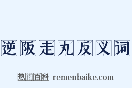 逆阪走丸反义词是什么意思的图片